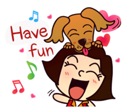 my lovely dog "Cookie" (English) sticker #10311071