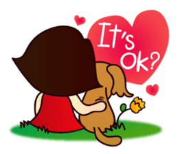 my lovely dog "Cookie" (English) sticker #10311076