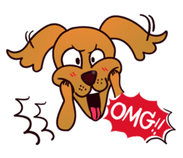 my lovely dog "Cookie" (English) sticker #10311085