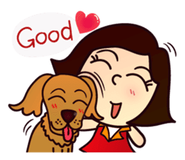 my lovely dog "Cookie" (English) sticker #10311087