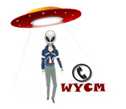 Alien Contact TextSpeak sticker #10383240