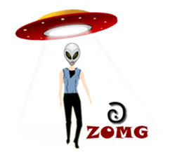Alien Contact TextSpeak sticker #10383242