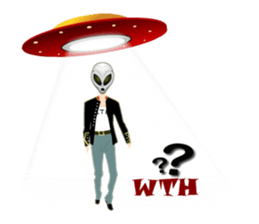 Alien Contact TextSpeak sticker #10383244