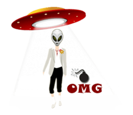 Alien Contact TextSpeak sticker #10383246