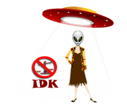 Alien Contact TextSpeak sticker #10383247