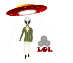 Alien Contact TextSpeak sticker #10383250