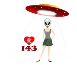 Alien Contact TextSpeak sticker #10383251