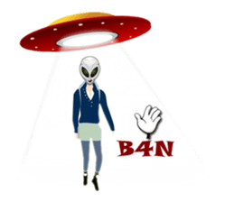 Alien Contact TextSpeak sticker #10383256