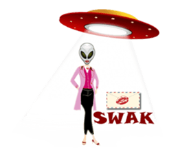 Alien Contact TextSpeak sticker #10383259