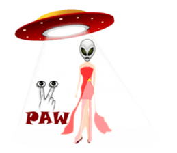 Alien Contact TextSpeak sticker #10383260