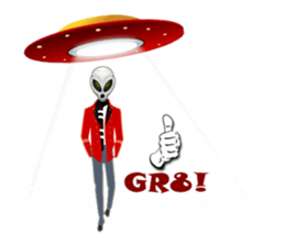 Alien Contact TextSpeak sticker #10383264
