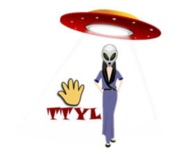 Alien Contact TextSpeak sticker #10383267