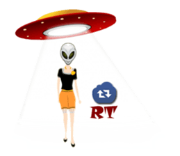 Alien Contact TextSpeak sticker #10383272