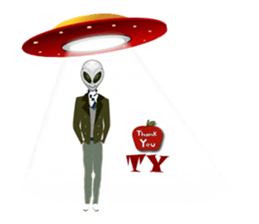 Alien Contact TextSpeak sticker #10383274