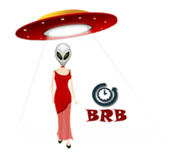 Alien Contact TextSpeak sticker #10383276