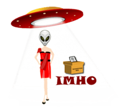 Alien Contact TextSpeak sticker #10383278