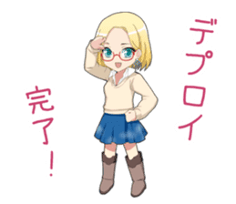 Claudia Madobe. Azure official character sticker #10413101