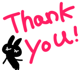 She is black rabbit! sticker #10556280