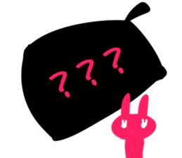 She is black rabbit! sticker #10556293