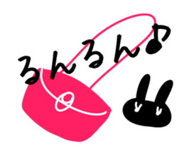 She is black rabbit! sticker #10556297