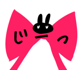 She is black rabbit! sticker #10556304