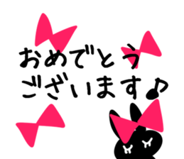 She is black rabbit! sticker #10556307