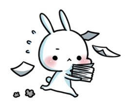 A.pa : A lazy rabbit. sticker #10607121