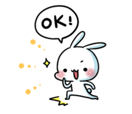 A.pa : A lazy rabbit. sticker #10607127