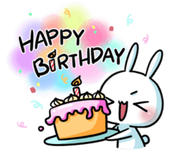 A.pa : A lazy rabbit. sticker #10607133