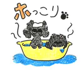 Of twins toy poodle Diggi and Dilley sticker #10706018