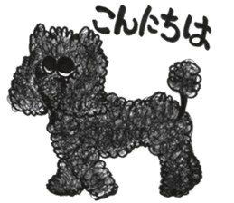 Of twins toy poodle Diggi and Dilley sticker #10706021