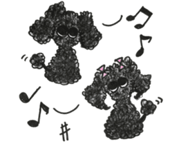 Of twins toy poodle Diggi and Dilley sticker #10706025