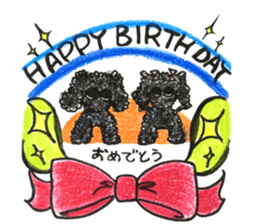 Of twins toy poodle Diggi and Dilley sticker #10706038