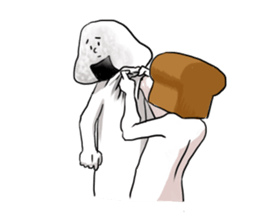 Bread&Onigiri sticker #10773387