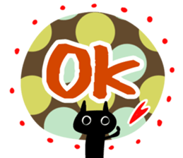 She is black cat!! sticker #10965129