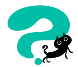 She is black cat!! sticker #10965151