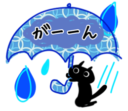 She is black cat!! sticker #10965152