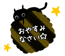 She is black cat!! sticker #10965159