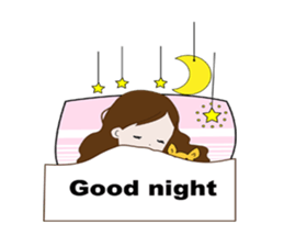 Long hair. Red ribbon. A girl. sticker #11190866