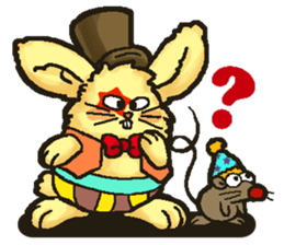 Jerokee the Bunny & Cheese the Rat. sticker #11225704