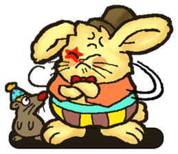 Jerokee the Bunny & Cheese the Rat. sticker #11225714