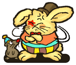 Jerokee the Bunny & Cheese the Rat. sticker #11225714