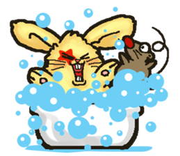 Jerokee the Bunny & Cheese the Rat. sticker #11225717