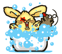 Jerokee the Bunny & Cheese the Rat. sticker #11225717