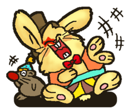 Jerokee the Bunny & Cheese the Rat. sticker #11225732