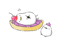 Sweet and bird sticker #11362959