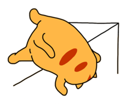 Fun friends of orange cat and white cat sticker #11465944