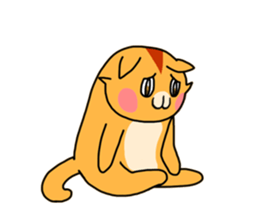 Fun friends of orange cat and white cat sticker #11465947