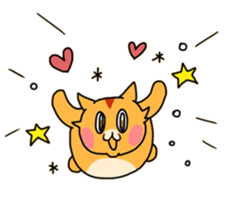 Fun friends of orange cat and white cat sticker #11465949