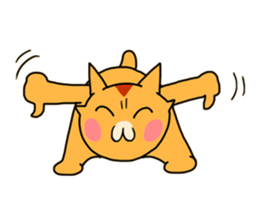 Fun friends of orange cat and white cat sticker #11465961